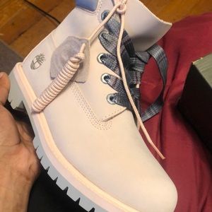 Timberland premium 6 in waterproof boot Light pink Nubuck